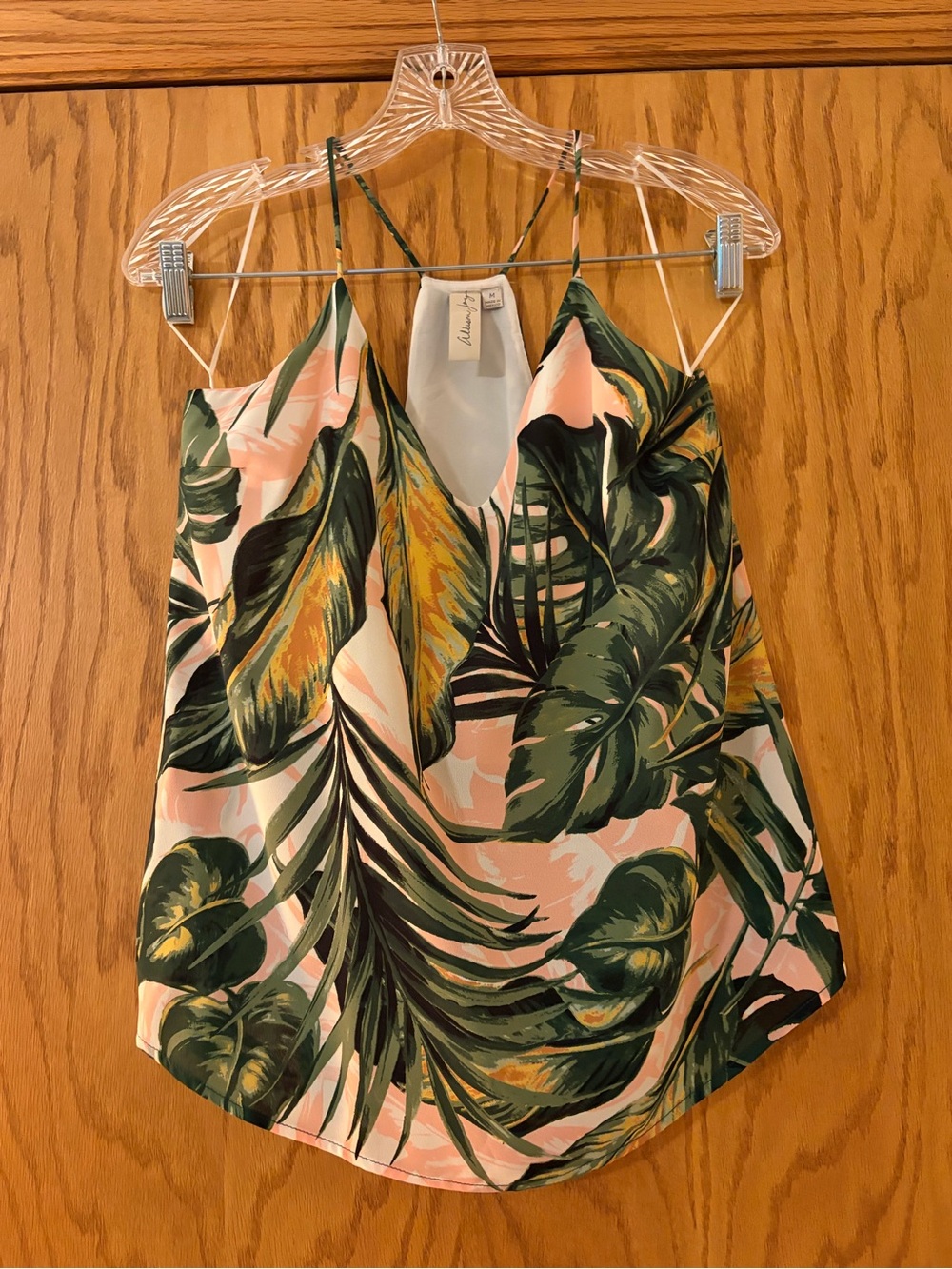 Allison Joy Tropical Leaf Cami - Pink, Green & Yellow